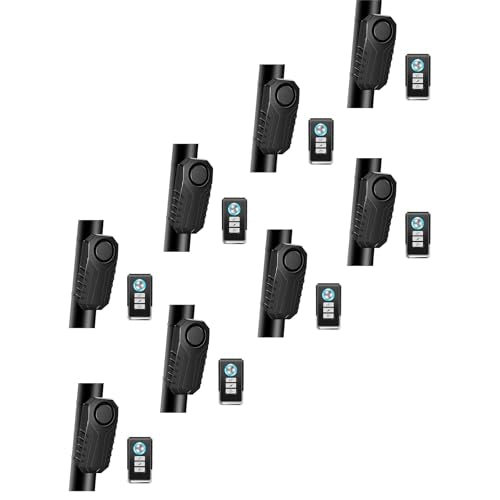 Bike Alarms,Bike Alarm Anti Theft, Bicycle Alarms with Remote,113dB Super Loud Bicycle Vibration Motion Sensor Siren Anti Theft Security System IP65 Waterproof, 8Pack - color: Bike Alarm with WL03C Remote, size: 8PK