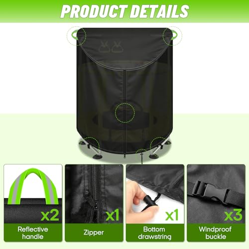 55'' Mini Trampoline Cover, Outdoor Waterproof Kids Trampoline Cover