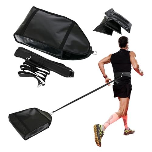 Weight Sled Trainer Adjustable, Resistance Running Sled with 3 Sandbags