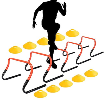 Adjustable Height Hurdle Agility Training Hurdle Set of 5 Set of 10 - color: Set of 5
