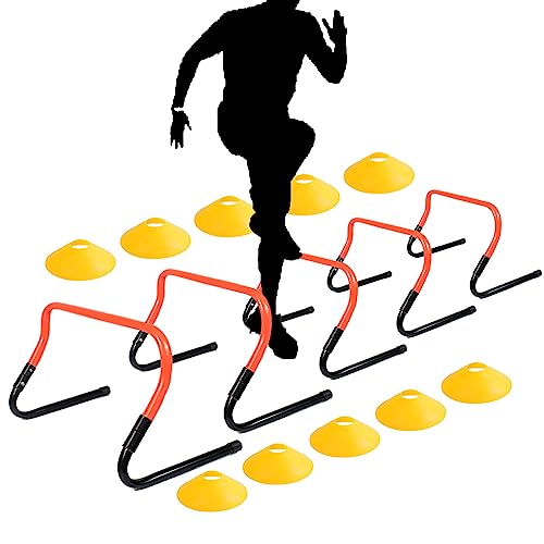 Adjustable Height Hurdle Agility Training Hurdle Set of 5 Set of 10 - color: Set of 5
