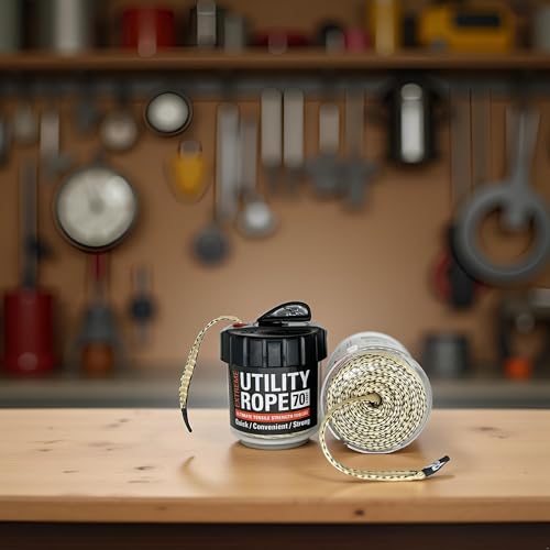 Rapid Rope Canister, 70ft Tan Tactical Paracord, 1100lb Test, USA Made - size: 70ft, style: Tan
