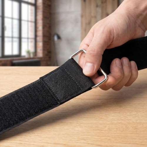 1 Pair 20 Inch/50 cm Adjustable Oxford Fabric Foot Straps, Universal Secure Pedal Hold Bands for Elliptical Rowing Machine, Portable Replacement Straps for Home Gym Under Desk Leg Cardio