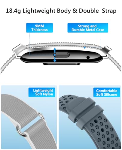 SOUYIE Smart Bracelet for Men Women, 24/7 Health Activity Fitness Trackers - color: Gray