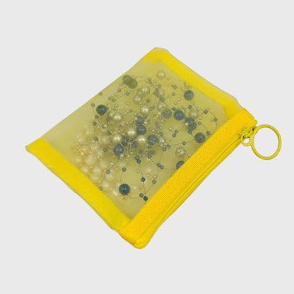 5 Pcs Zipper Mesh Bags, Zipper Cosmetic Organizer Pouch, 5 x 4 in, Black - color: Black, size: S（5" x 4"）