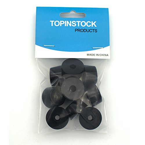 Round Rubber Feet, D25x20xH13mm, Stainless Steel Washer Built-in, 10 Pack - size: D25 x 20 x H13 mm