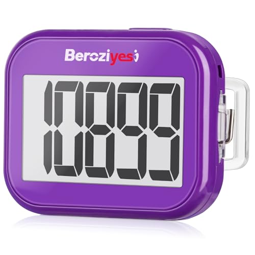 3D Pedometer for Walking, Simple Step Counter for Walking - color: purple