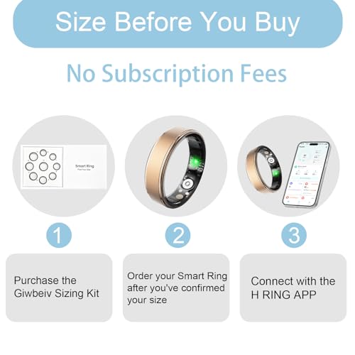 Smart Ring for Women and Men, Fitness Health Tracker Ring - color: Rose Gold, size: 7#