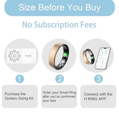 Smart Ring for Women and Men, Fitness Health Tracker Ring - color: Rose Gold, size: 13#