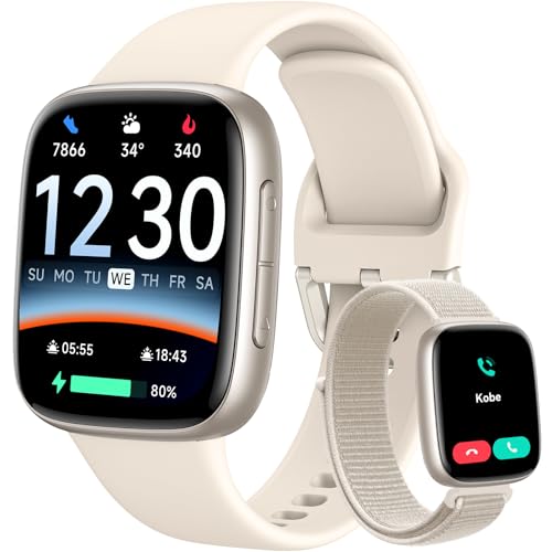 Fitpolo Smart Watch for Men Women, Compatible with Android Phones iPhone - color: Silver