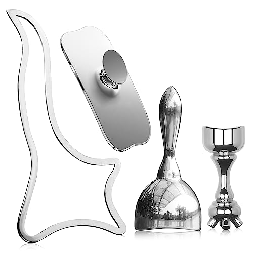 ONUEMP 4-in-1 Stainless Steel Massage Therapy Tools - Ice Gua Sha Lipedema - size: 4pcs Board Kit