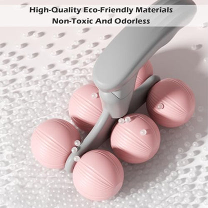 Lymphatic Drainage Massager, Promote Lymph Circulation & Enhance Metabolism, Body Massage Tools for Relieve Muscle Stiffness - size: 6 Ball -pink