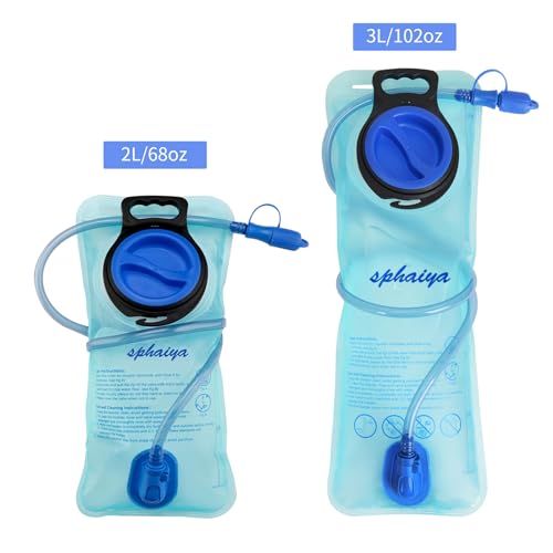 Hydration Bladder 2L-3L with Cleaning Brush - Wide Opening, Leak Proof Water Reservoir for Hiking Cycling Running Camping Backpack - BPA Free - size: 3L-Blue