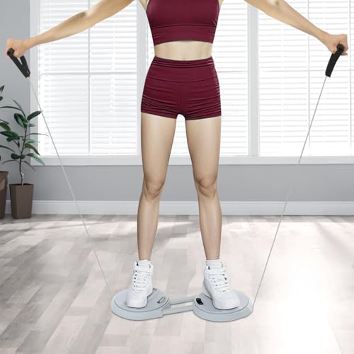 Waist Twister Machine Exercise, Ab Twister Board with Elastic Tension Ropes, LCD Tracks Workout Data, 220.46lbs Load, for Weight Loss, Slimming, Home, Yoga Studio, Gym - color: Gray