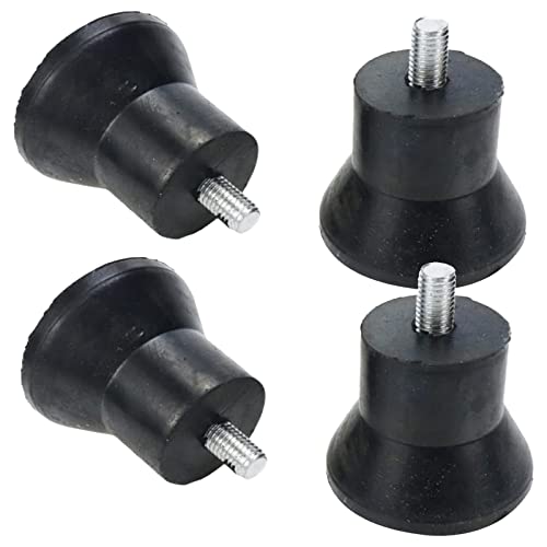 4 Pcs 2-3/8 Inch Height Rubber Furniture Legs Heavy-Duty Anti-Slip Rising Feet Replacement for Sofa Table Chair Cabinet with M12 x 20mm Screw - size: 2-3/8in-Height /M12 Bolt