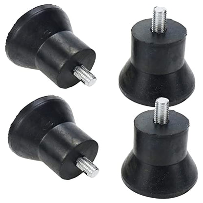 4 Pcs 2-3/8 Inch Height Rubber Furniture Legs Heavy-Duty Anti-Slip Rising Feet Replacement for Sofa Table Chair Cabinet with M12 x 20mm Screw - size: 2-3/8in-Height /M12 Bolt