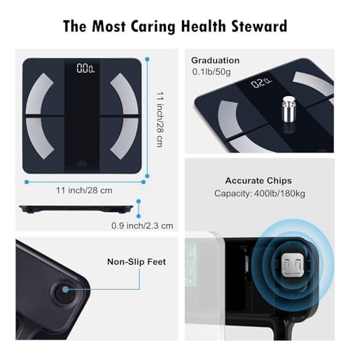 Digital Smart Scale for Body Weight & Fat High Accuracy with App