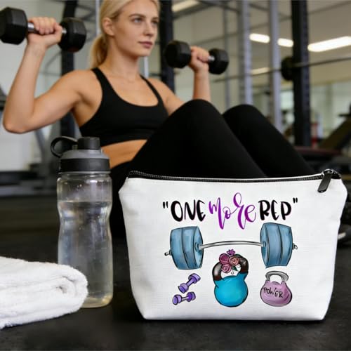 Workout Gym Exercise Gifts for Fitness Lovers Women Cosmetic Makeup Bag - color: fitness53