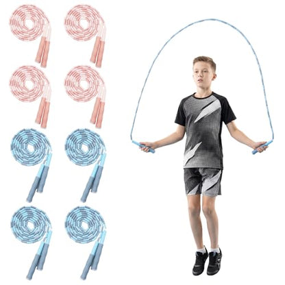 8 Pack Beaded Jump Rope for Kids