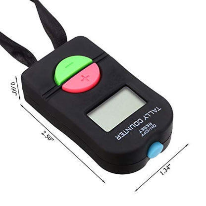 Electronic Tally Counter, Handheld Number Clicker with Lanyard, 4-Digital