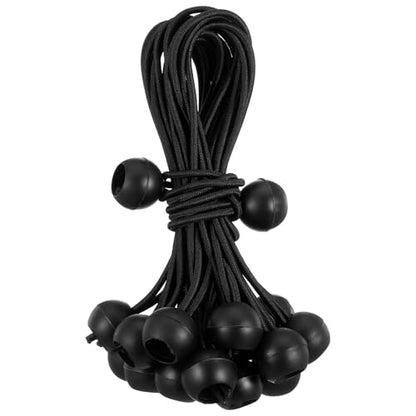120 Pcs 6 Inch Ball Bungee Cords, Heavy Duty UV Resistant Tarp Tie Downs for Canopy, Shelter, Camping, Cargo and Tent Poles, Black