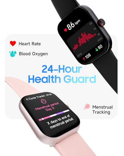 1.91" Smart Watch for Men Women with ALEXA, Fitness Watch for Android iOS - color: Black