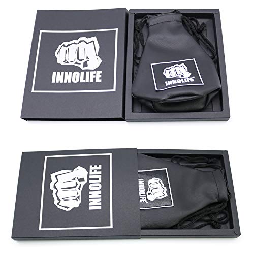 INNOLIFE Boxing Slip Bag, Boxing Dodge Hide Speed Bag Maize Ball Leather Ball for Reflex Training, Boxing, Kickboxing, MMA Pendulum Training - style: Black (Without Filler)