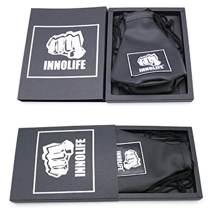 INNOLIFE Boxing Slip Bag, Boxing Dodge Hide Speed Bag Maize Ball Leather Ball for Reflex Training, Boxing, Kickboxing, MMA Pendulum Training - style: Black (Without Filler)