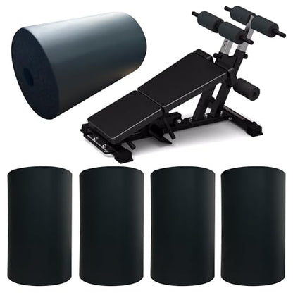 4 Pcs Foam Pad Roller, Foam Roller Pad Replacement for Leg Extension Weight Bench Inversion Table and Home Gym Exercise Equipments, Suitable for 1-inch Rod (7.87"L X 4.72" Od X 1.18" Id)