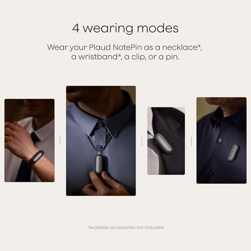 Plaud NotePin Wearable AI Voice Recorder, Cosmic Gray, Non-S Version - color: Gray