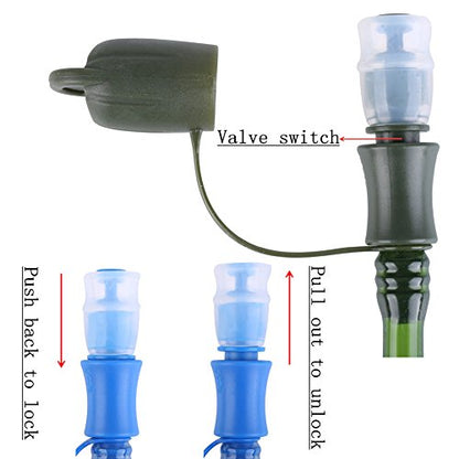 2 Pack Hydration Bladder 2 Liter/70 oz - 1.5L 2.5L 3L Water Bladder - BPA Free Hydration Pack Replacement - BPA Free Hydration Pack Replacement - color: 1- Pack(one Army green), size: 2.5 Liter