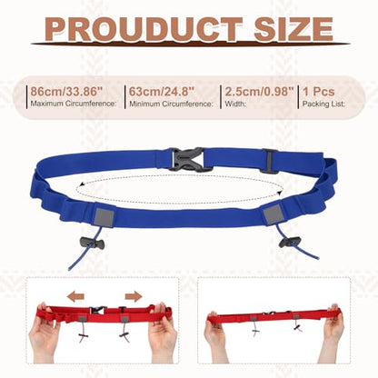 Bib Belt, Race Belt Triathlon Running Number Holder Elastic Comfortable with 6 Gel Loops, Sport Race Bib Holder 1Pcs, Blue for Runners/Marathon/Cycling - color: Blue