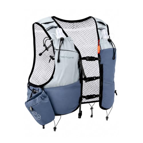 Haimont 8L Trail Running Hydration Vest with Soft Flasks - color: Grey, size: Large
