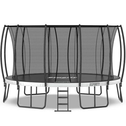Trampoline Outdoor 10FT 14FT 16FT with Enclosure,5 Reinforced U-Shaped Legs with Center Support,ASTM Approved,Recreational Trampoline for Kids and Adults - size: 16FT