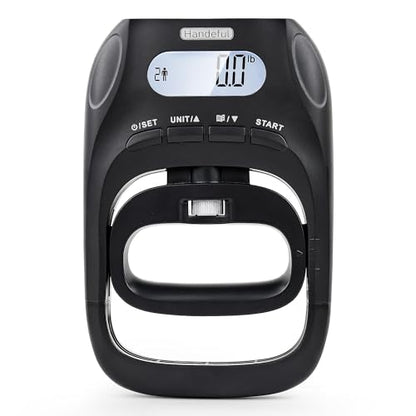 Handeful Digital Grip Strength Tester, 397 lb Hand Dynamometer, Black