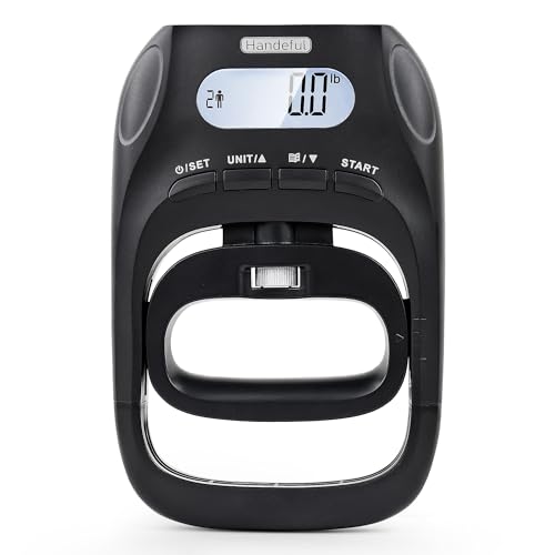 Handeful Digital Grip Strength Tester, 397 lb Hand Dynamometer, Black