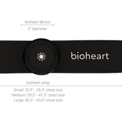 Bioheart | 24/7 Continuous Heart Monitor | No Prescription Needed | Smart Wearable | Chest Strap | One Month Subscription Included - size: Medium