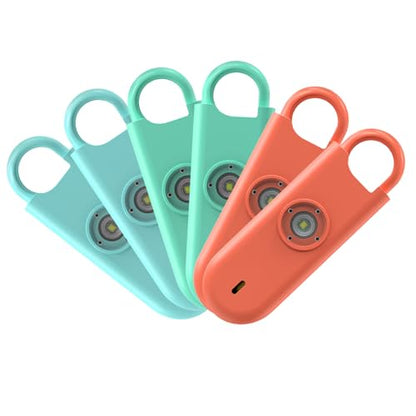 Fauxomor 140dB Personal Safety Alarm for Women 6pack Self Defense Keychain - color: 2Blue+2Green+2Orange