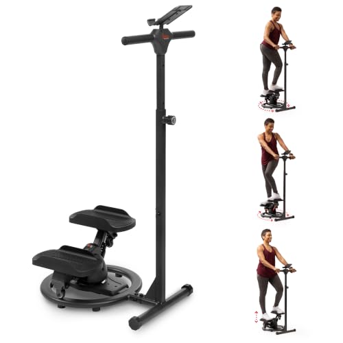 Sunny Health & Fitness Swivel Stepper w/Handlebars & 3 Motion Modes