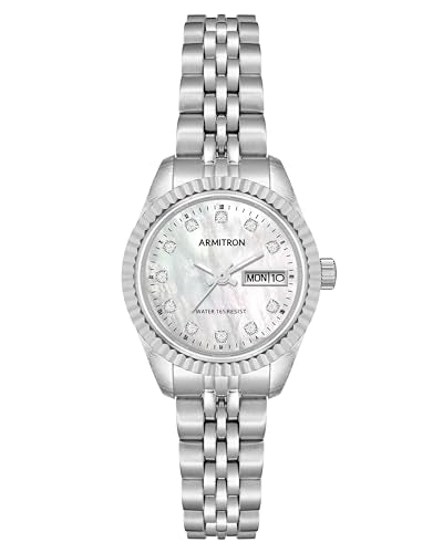 Armitron Women's Genuine Crystal Accented Bracelet Watch, 75-2475 - color: Silver