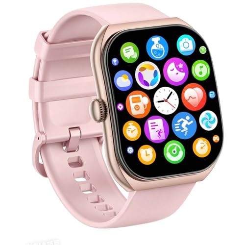 Smart Watch for iOS and Android Phones, HD 2.01" Screen Smart Watches for Women,1ATM Waterproof,112+ Sports Modes Fitness Activity Tracker,Heart Rate Sleep Monitor Steps Calories Counter - color: 2.01"Rose Gold