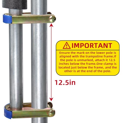 Universal Trampoline Poles Replacement Net Pole for Trampoline Leg Max 1.5" - style: 6 Sets Trampoline Poles