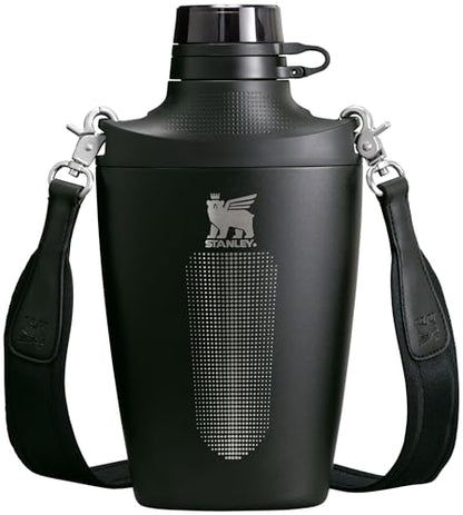 Stanley Cross Bottle 23 oz | Travel Water Bottle with Jacquard Strap | Leakproof Tritan Lid with Removable Straw | Insulated Stainless Steel | BPA-Free | Black - color: Black, size: 23 Ounces