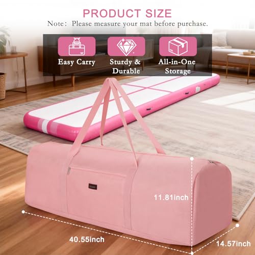 Gymnastics Air Mat Storage Bag, Carrying Case for Tumbling Mat & Air Pump