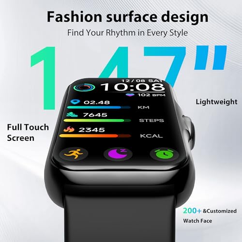 Fitness Tracker with 24/7 Continuous Heart Rate, Blood Oxy-gen Monitor, Smart Watch with Sleep Monitor, IP68 Waterproof Activity Tracker Step Counter for Women Men - color: Deep Black