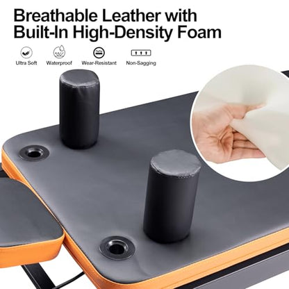 Pilates Reformer,Dpiolrcag Foldable Pilates Machine & Equipment for Home Use and Gym Workout with Jump Board, Suitable for Advanced and Beginners Users, Up to 250 lbs Weight Capacity