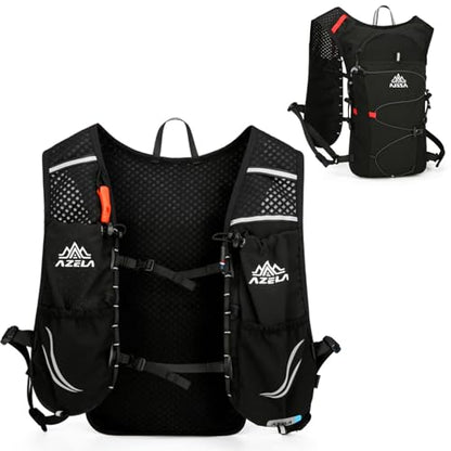 Azarxis Hiking Hydration Pack Running Backpack 10L Daypack Vest for Women Men Lightweight Cycling Biking Trail Race Jogging (Black - Only Backpack) - color: #3 Black (10l) - Only Backpack
