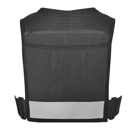 Running Vest Zip, Reflective Running Vests with 6 Pockets, 500ml Hydration Bottle, Adjustable Chest & Waistband, Breathable Material, Chest Pack Gear, Phone Holder, Men & Women