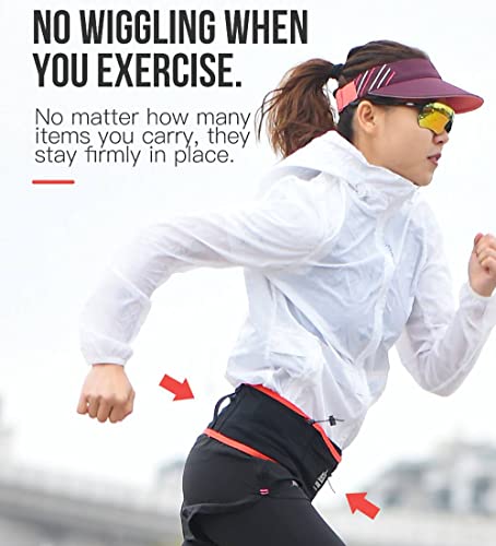 AONIJIE Running Belt Fanny Pack with 250ml Soft Water Bottle Flask for Women Men, Moisture Wicking Waist Pack Great for Marathon Climbing Jogging Cycling, for 6.8in Mobile Phone (Full Black: L/XL) - color: Full Black: L/XL