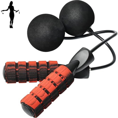 Weighted Cordless Jump Rope For Workout Tangle-free Adjustable Bod Rope Skipping Rope For Fitness Weight Loss Workout For Men Women Kids